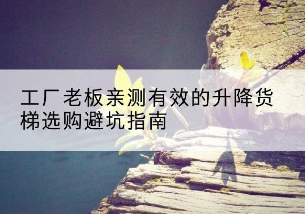 茂县升降货梯怎么选-工厂老板亲测有效的升降货梯选购避坑指南